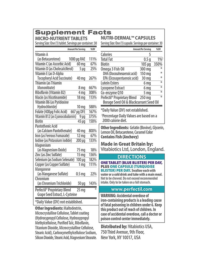 Perfectil Plus Skin 56 Tablets/Capsules - Image 2