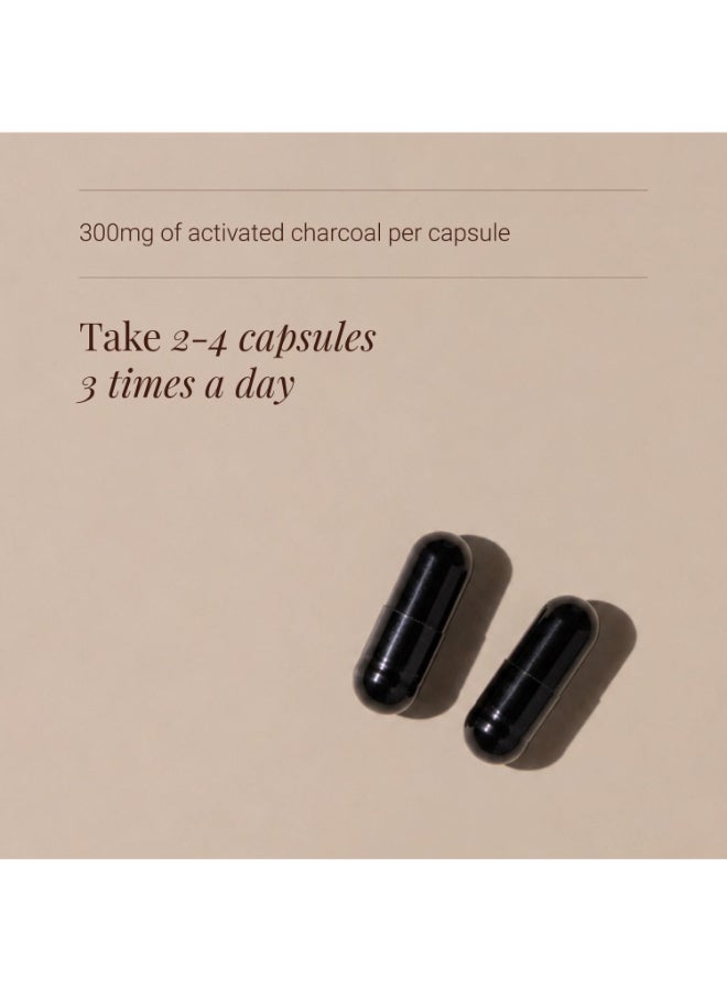 Activated Charcoal Capsules Food Supplement Made From Coconut Shells 50 Vegetarian Capsules 300Mg - Image 5