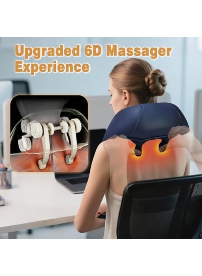 Cordless Neck Massager with Heat, 6D Deep Kneading Neck Shoulder Massager for Pain Relief, Shiatsu Massager for Shoulder, All Body, 2 Speed Intensities - Image 5