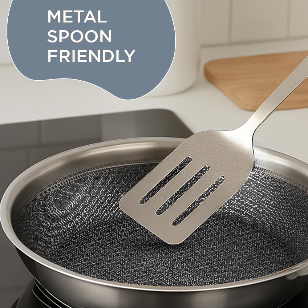 Kraft Futuretec Pro Stick Free Triply Stainless Steel Cookware Combo Set of 3 Pc