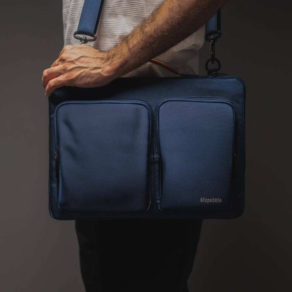 Blupebble Urban 14 Inch Laptop Bag Blue BP-URBAN14-BL - Image 4
