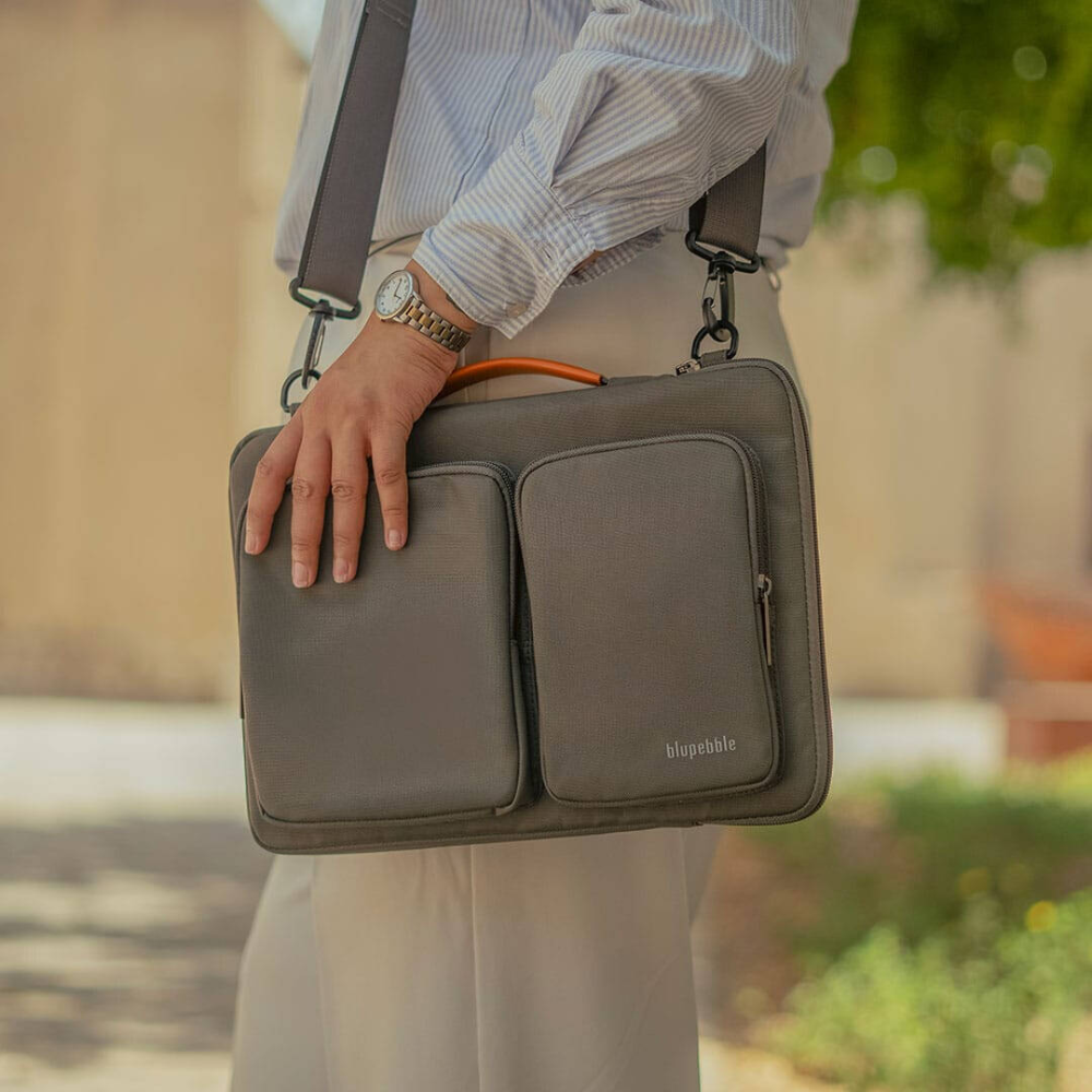 Blupebble Urban 14 Inch Laptop Bag Gray BP-URBAN14-GY - Image 2