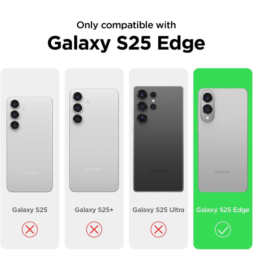 Grabit Screen Protector Clear Full Coverage for Samsung S25 Edge - Tempered Glass - GSS-S25ED - Image 2