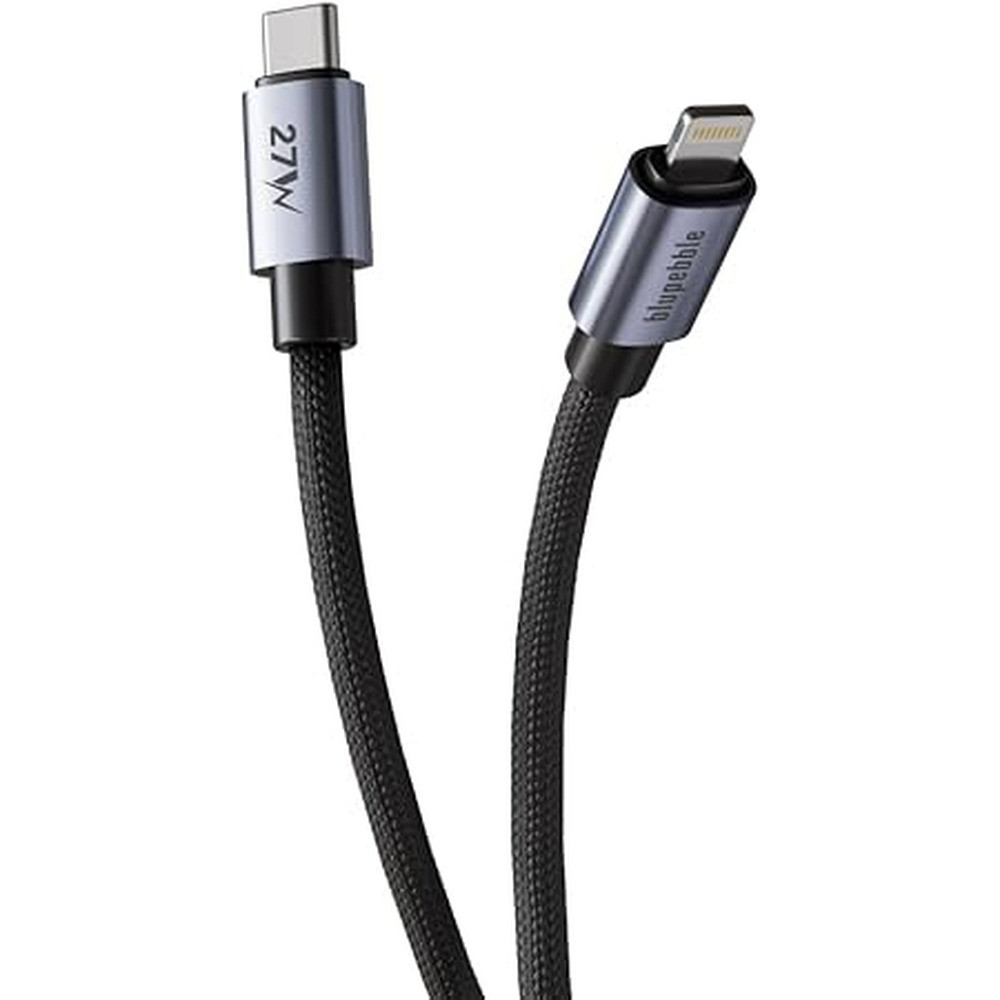Blupebble PowerFlow 27W USB-C to Lightning Braided Cable 1.2 Metre - BP-PFUSBCL1.2BR27W-BK - Image 6
