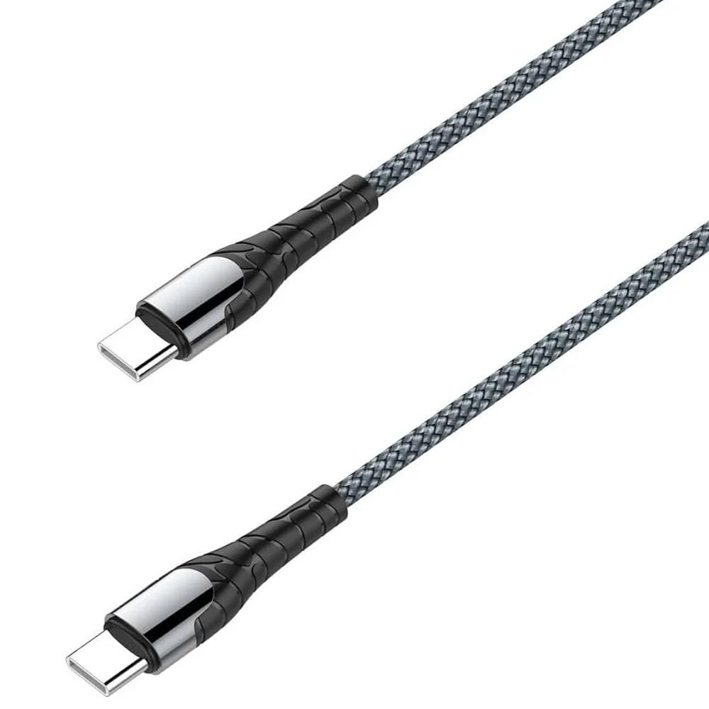 Microdigit Type-C to Type-C Fast Charging Nylon Braided Cable 2m - DCPD236T