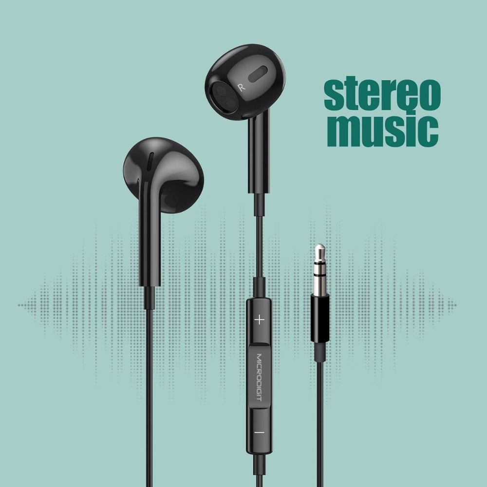 Microdigit Stereo Wired Earphone with Lightning 8-Pin Connector for iPhone - DE453i - Image 3