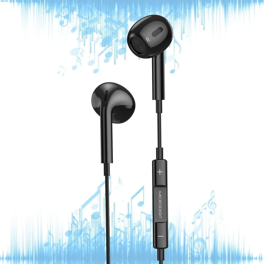 Microdigit Stereo Wired Earphone with Lightning 8-Pin Connector for iPhone - DE453i - Image 4