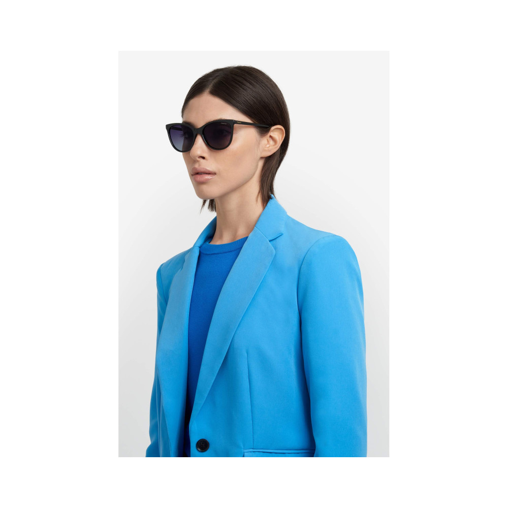 POLAROID Women Polarized Gradient Black Lens Sunglasses Full Frame Cateye Shape