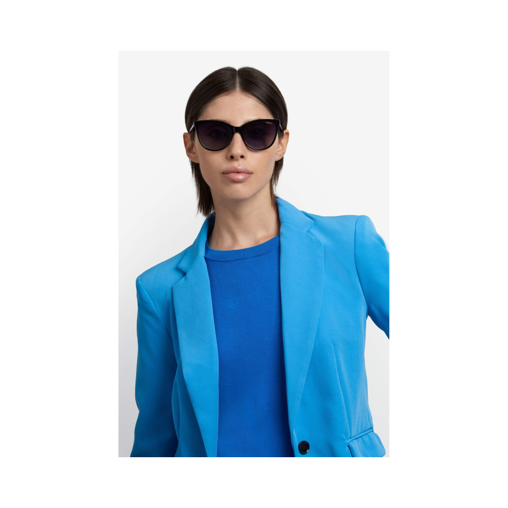 POLAROID Women Polarized Gradient Black Lens Sunglasses Full Frame Cateye Shape