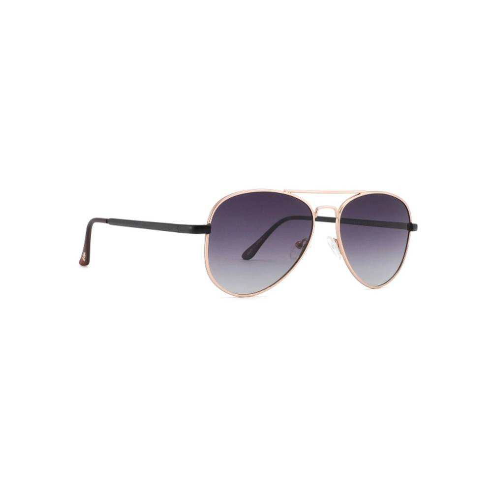 Lee Cooper Polarized Sunglasses Gold Frame Grad Smoke Mirror Lens 57mm - LC1015C