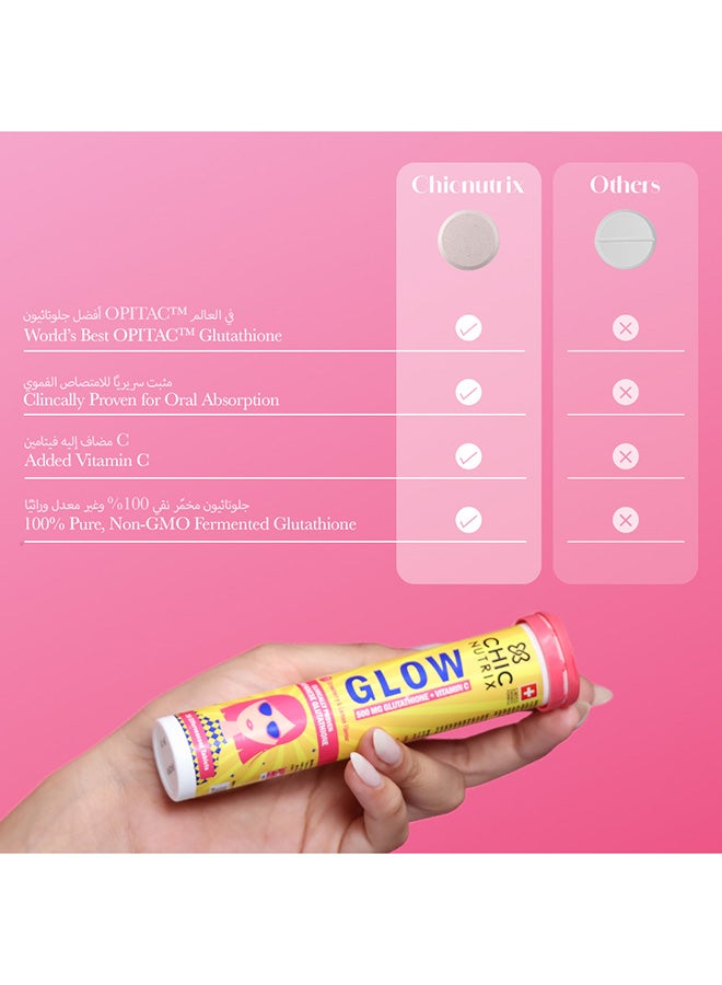 Glow - Japanese Glutathione & Vit. C for skin radiance & even tone - 10 Efferves