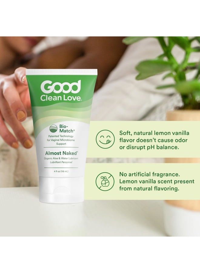 Almost Naked Water-Based Lube, Personal Lubricant with Organic Aloe Vera, Safe f
