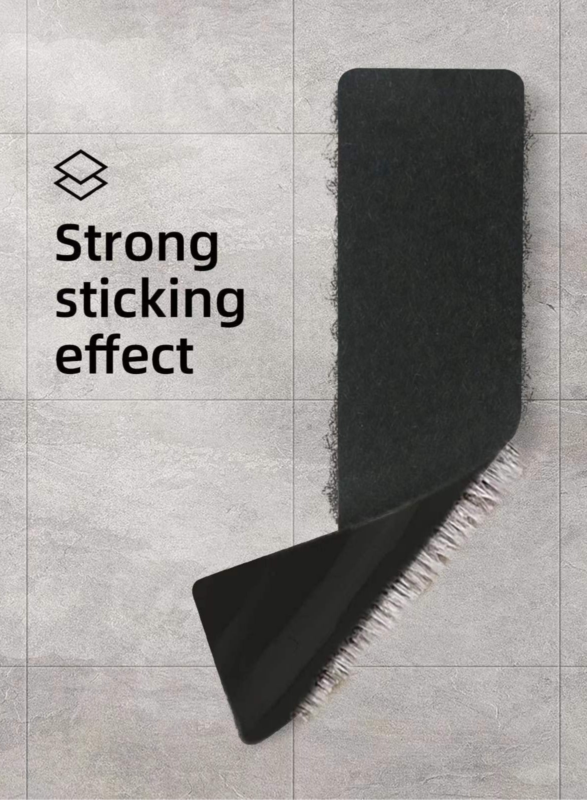 15 PCS Strips with Adhesive, Strong Double Sided Tape with Hook and Loop (Black) - Image 6
