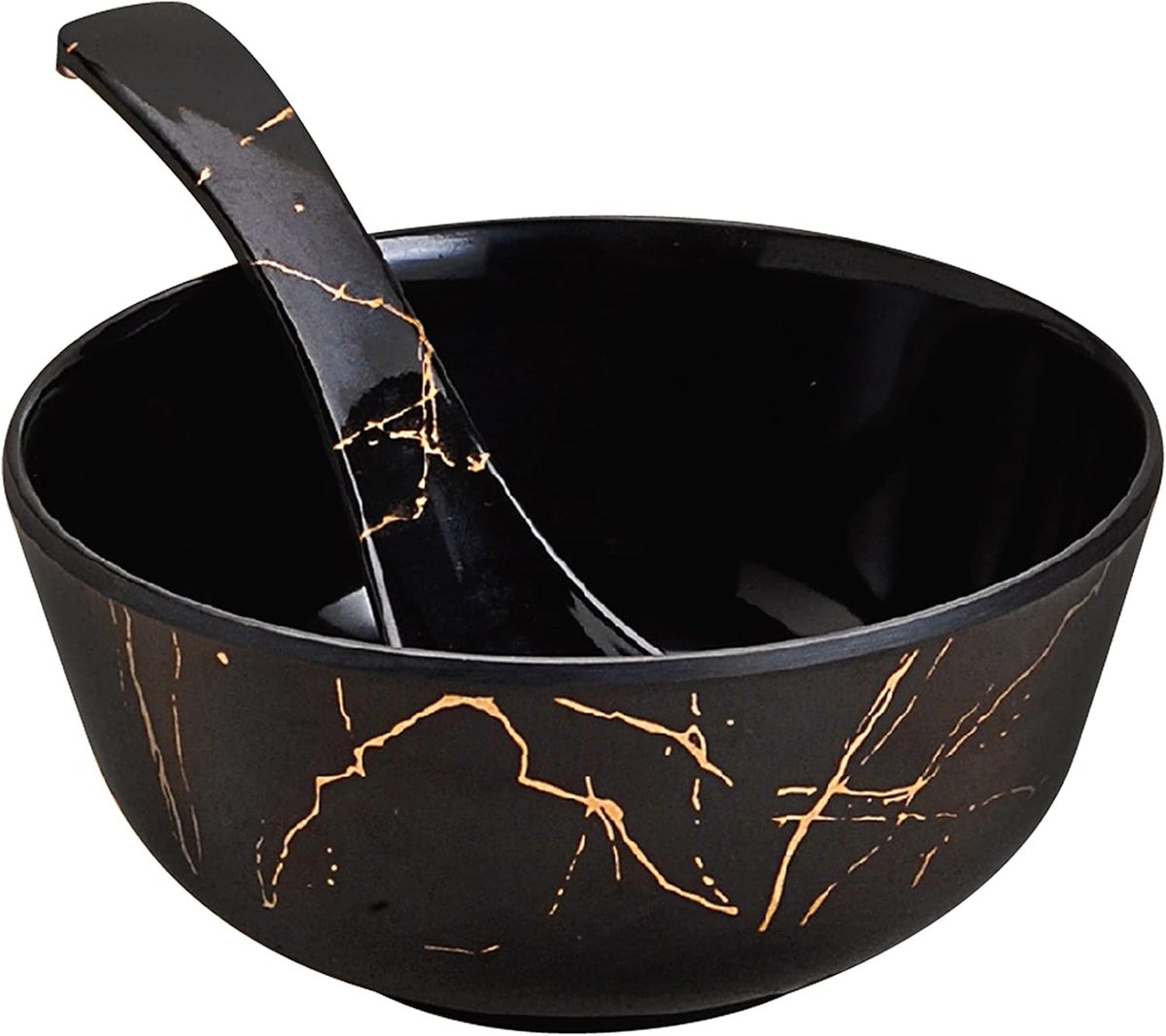 Dinewell Melamine Ultra Dinner Set Black 30Pcs Black/Brown 28cm - Image 5