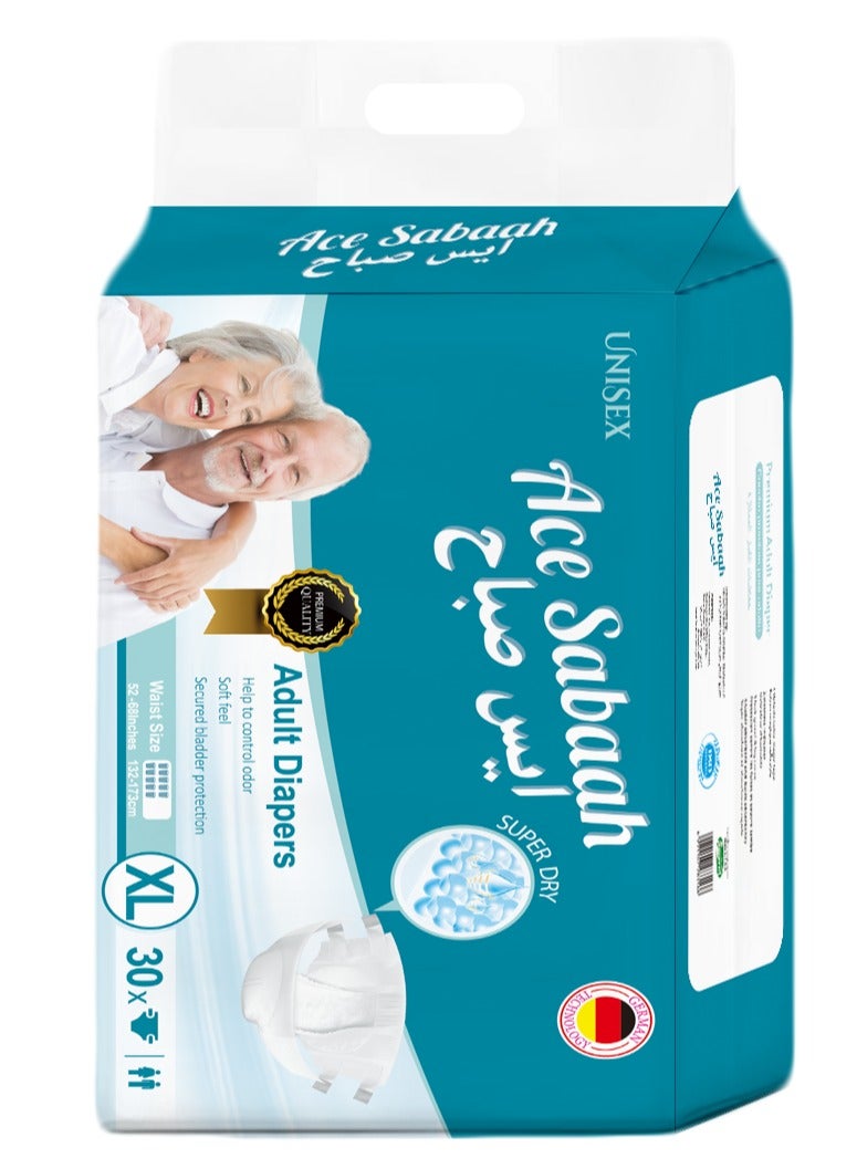 Super Dry Adult Diapers, Size Xl, Soft Feel, Pack Of 30, Waist Size 52-68 Inches, 132-173Cm - Image 2
