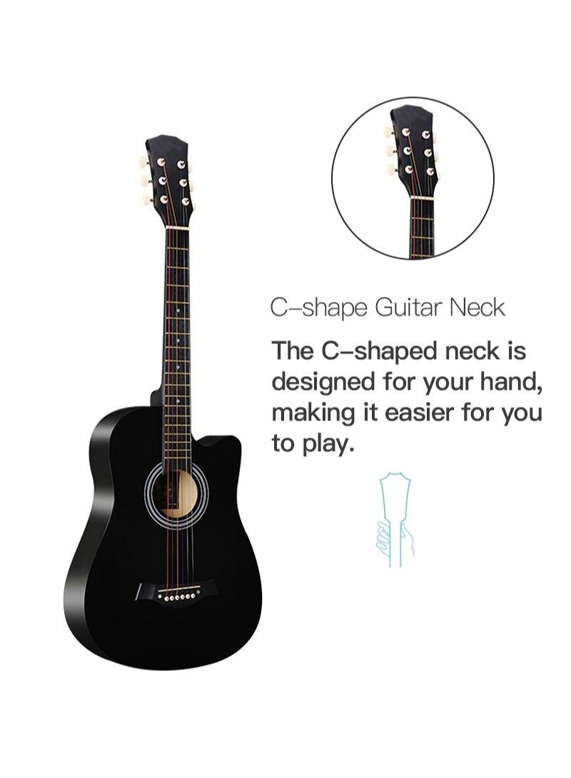 38 Inch Classical Guitar Kit With 6 Strings Gig Bag Tuner Picks Strap For Beginners Adults Kids Birthday Gift - Image 4