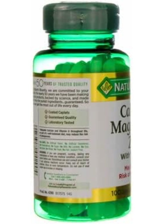 Calcium Magnesium Zinc + D3 - 100 Caplets, Packaging May Vary - Image 5