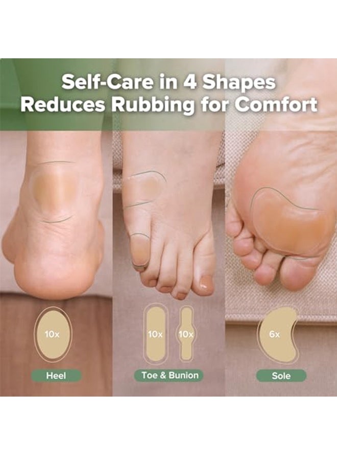 40 PCS Hydrocolloid Bandages, Waterproof Seal Gel Blister Cushions, Waterproof Gel Blister Bandages for Heel & Toe Recovery - Image 4