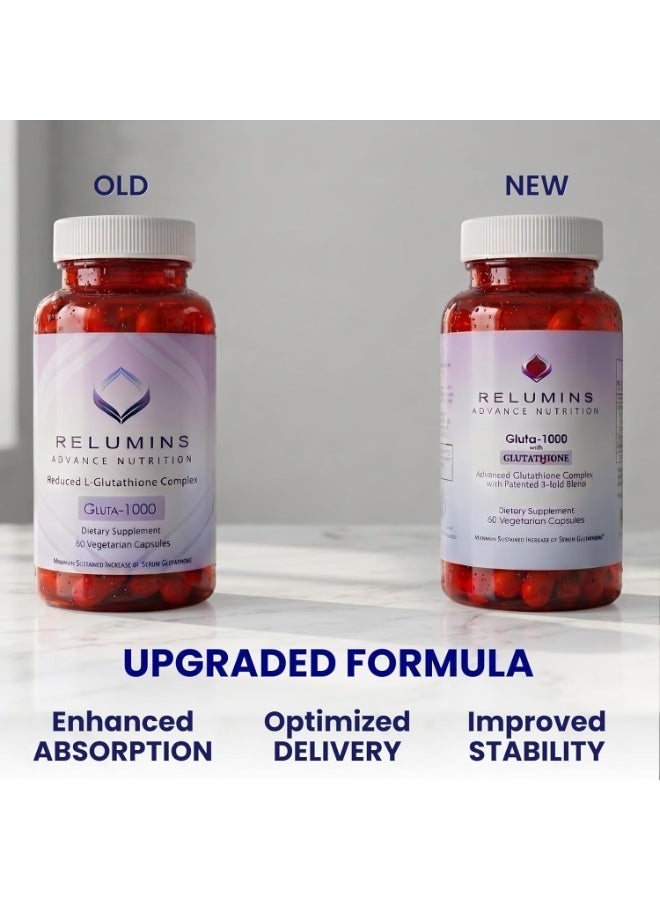 Reduced L-Glutathione Complex, Gluta-1000, 60 Capsules. Packaging May Vary - Image 2
