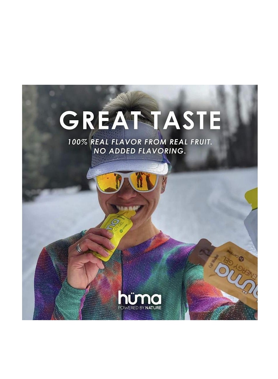 Huma Energy Gel Apple and Cinnamon 9 count X 42g 22gr Carbs 105mg Sodium 100% All Natural Vegan Gluten Free Caffeine Free No Stomach Problems Great Taste Easy Digestion - Pack of 9 - Image 4