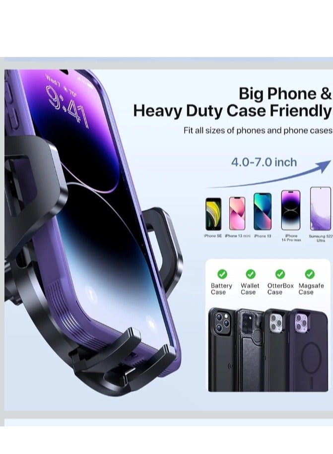 Car Phone Holder, Mobile Holder For Car Long Arm Phone Holder Car for Dashboard Windshield Air Vent【Heat-Resistant Strong Suction Cup】Car Mobile Holder Compatible with All Smartphones - Image 6
