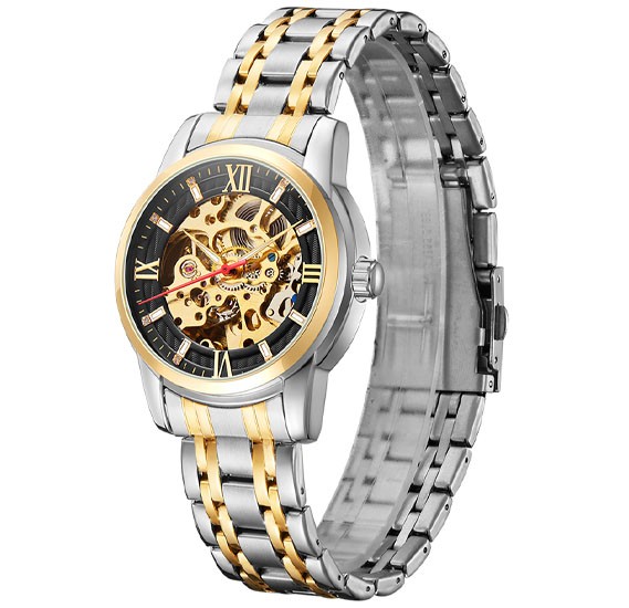 Kenneth Scott Mens Mechanical Black Dial Watch - K22311-TBTB - Image 2