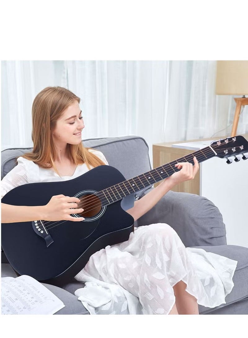 38-Inch Guitar With Accessories Set for Kids and Adults with Guitar Bag Tuner Brass strings Capo String Pick and Clean Cloth for Gift - Image 3