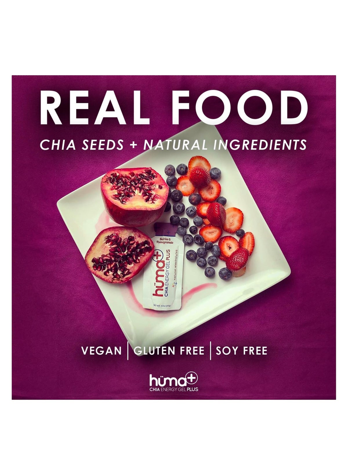 Huma Chia Energy Gel Plus Orange & Mango Pack of 9 - Image 3