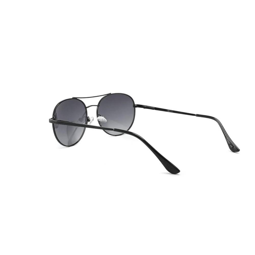 Lee Cooper Polarized Sunglasses Black Frame Gradient Grey Mirror Lens 54mm - LC1
