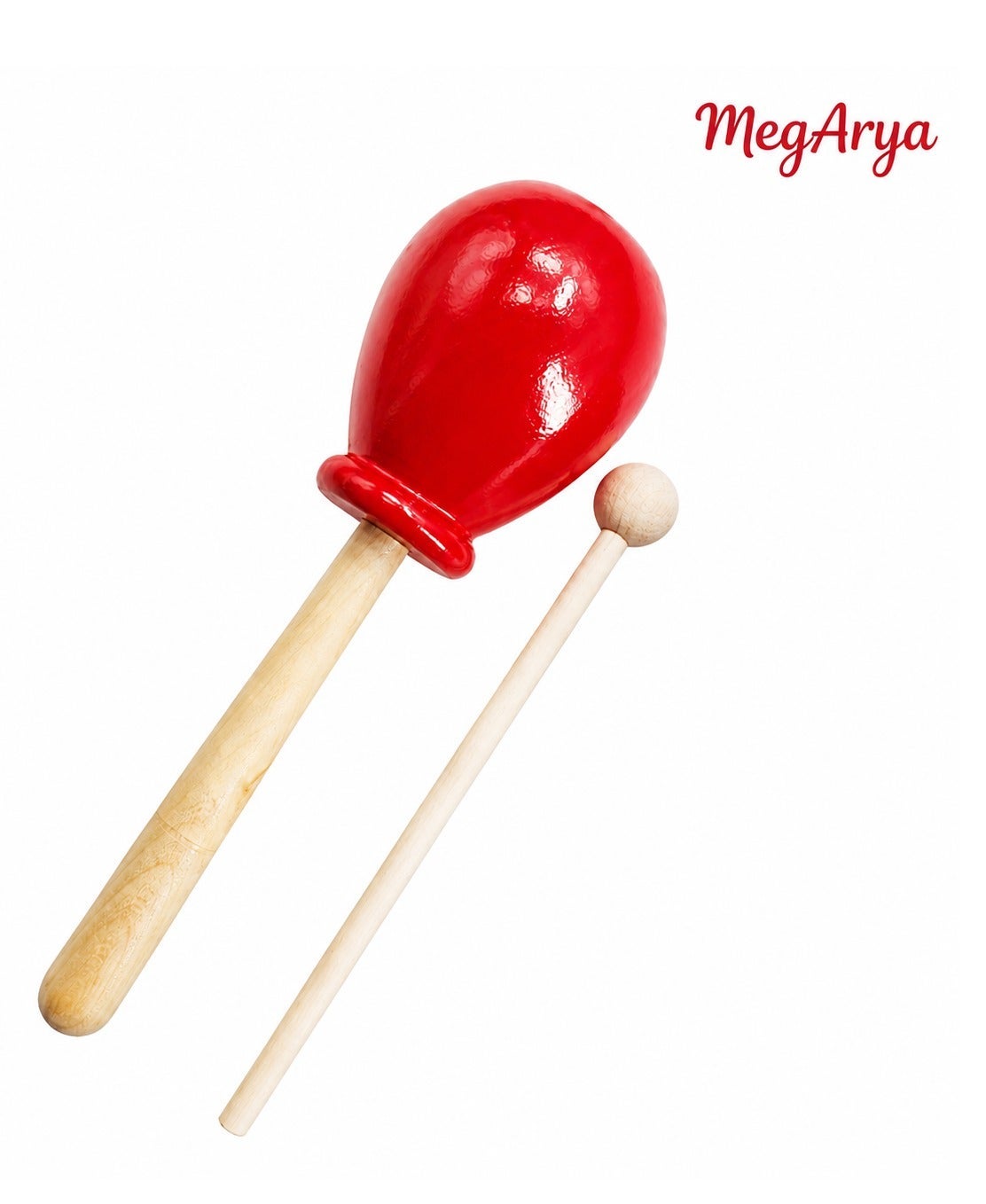 Dragon Head Wooden Clapper Orff Musical Instrument | Red Mini Fish Shape Rhythm Clapper | Wooden Percussion Teaching Tool for Kids, Schools, Music Classes & Early Learning