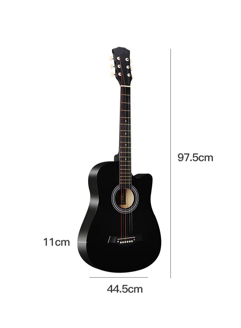 38 Inch Classical Guitar Kit With 6 Strings Gig Bag Tuner Picks Strap For Beginn
