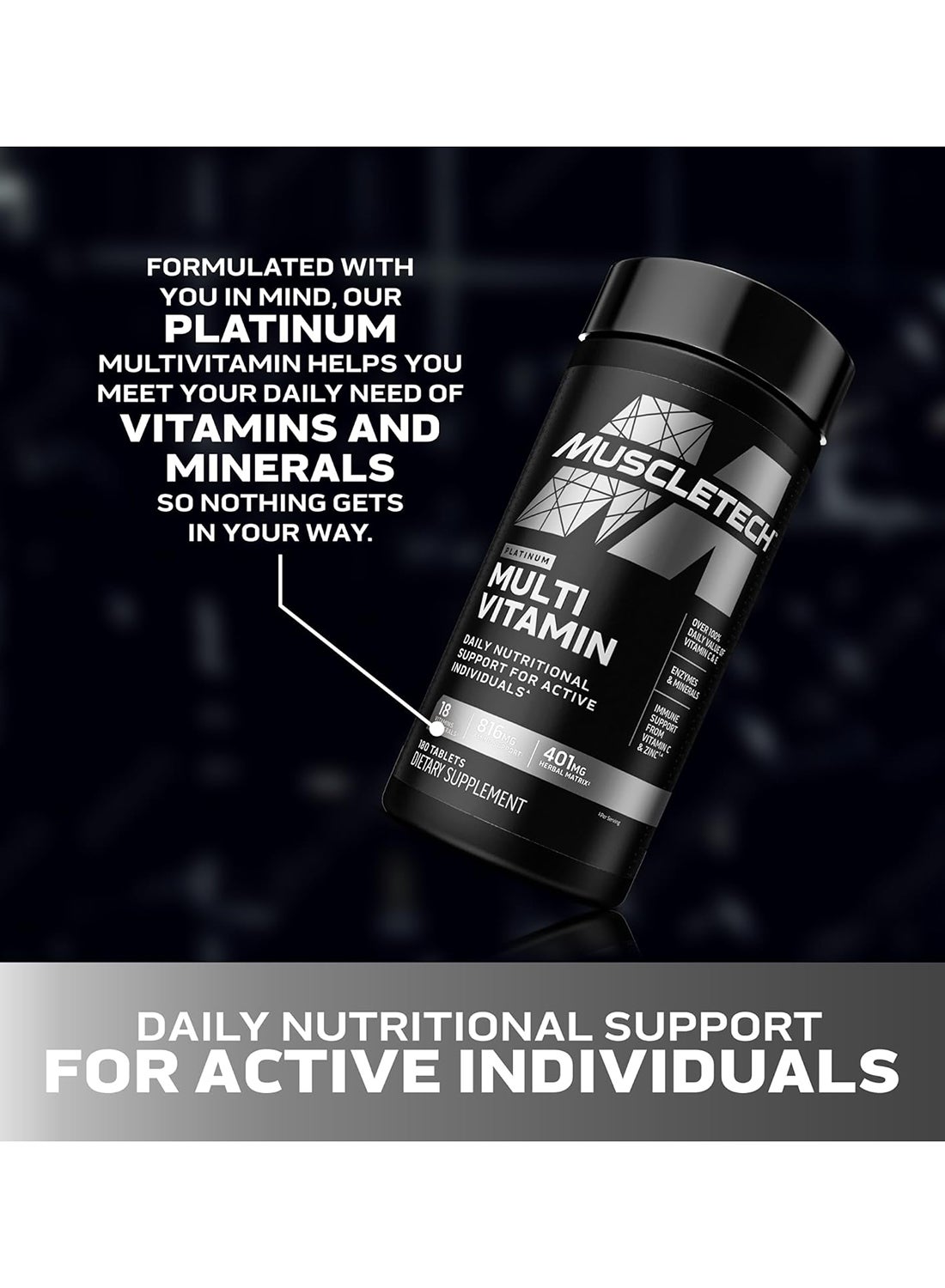 Platinum Multi Vitamin for Men Women Daily MultiVitamin Immune Support 90 Tablets - Image 4