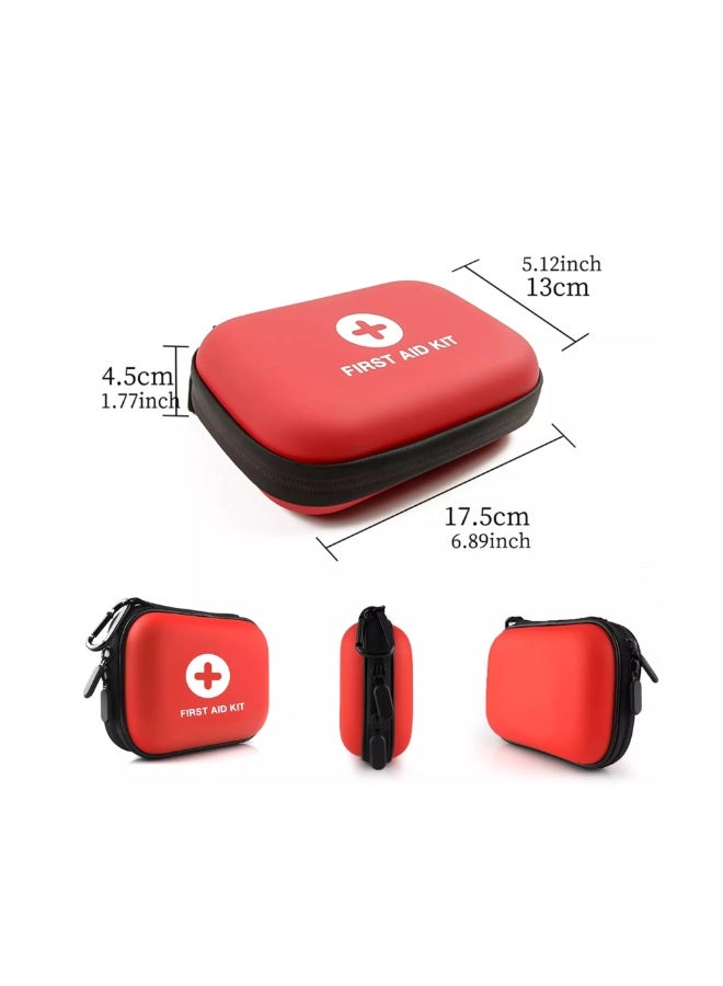 132 Pcs First Aid Kit + Survival kit For Treat, Protect Minor Cuts, Scrapes Mult