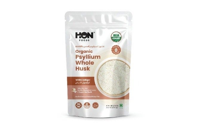 Organic Psyllium whole Husk 200 gm (Isabgol) – 99% Purity, USDA Organic, Soluble