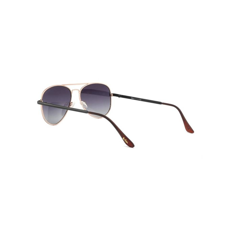 Lee Cooper Polarized Sunglasses Gold Frame Grad Smoke Mirror Lens 57mm - LC1015C