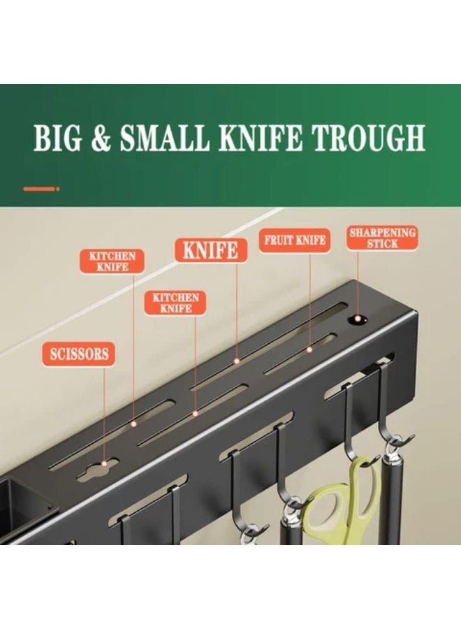 Kitchen Knife Rack, Spoon Knife Organizer, Heavy Duty Iron Material Knife Holder