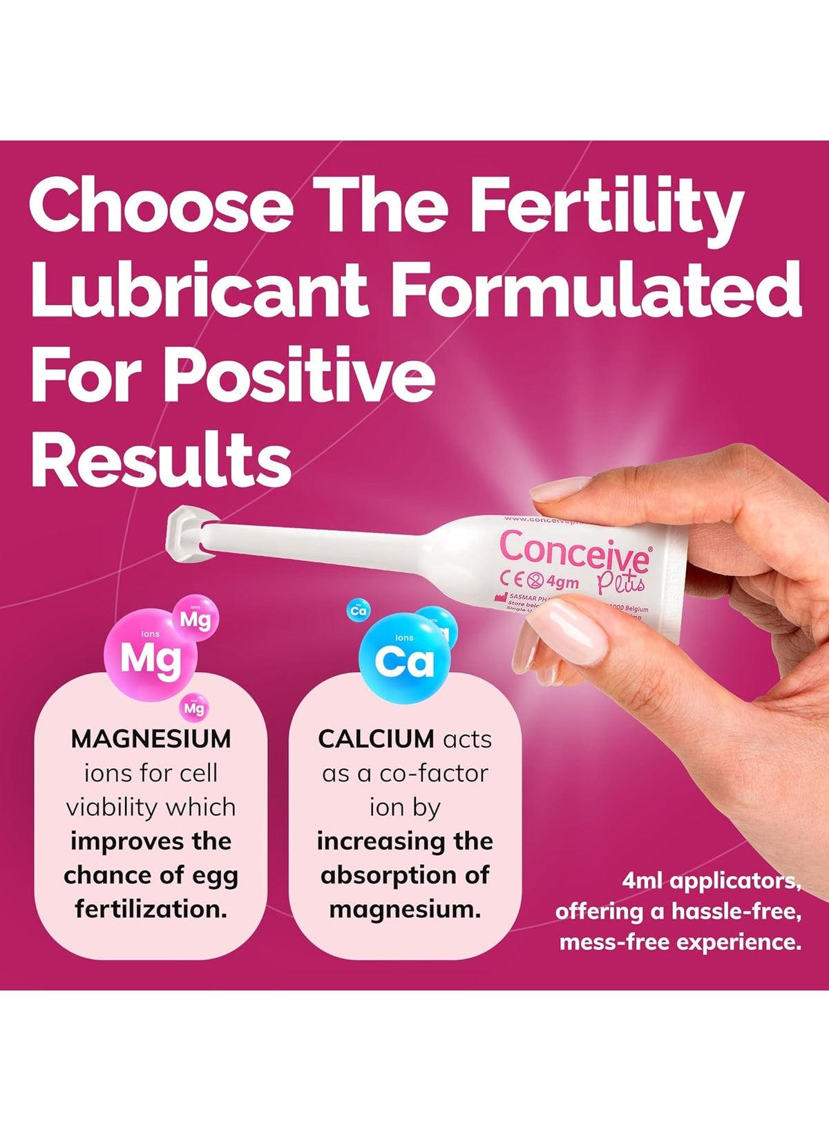 Conceive Plus Fertility Lubricant - for Women Trying to Get Pregnant, 8 x 4g Pre
