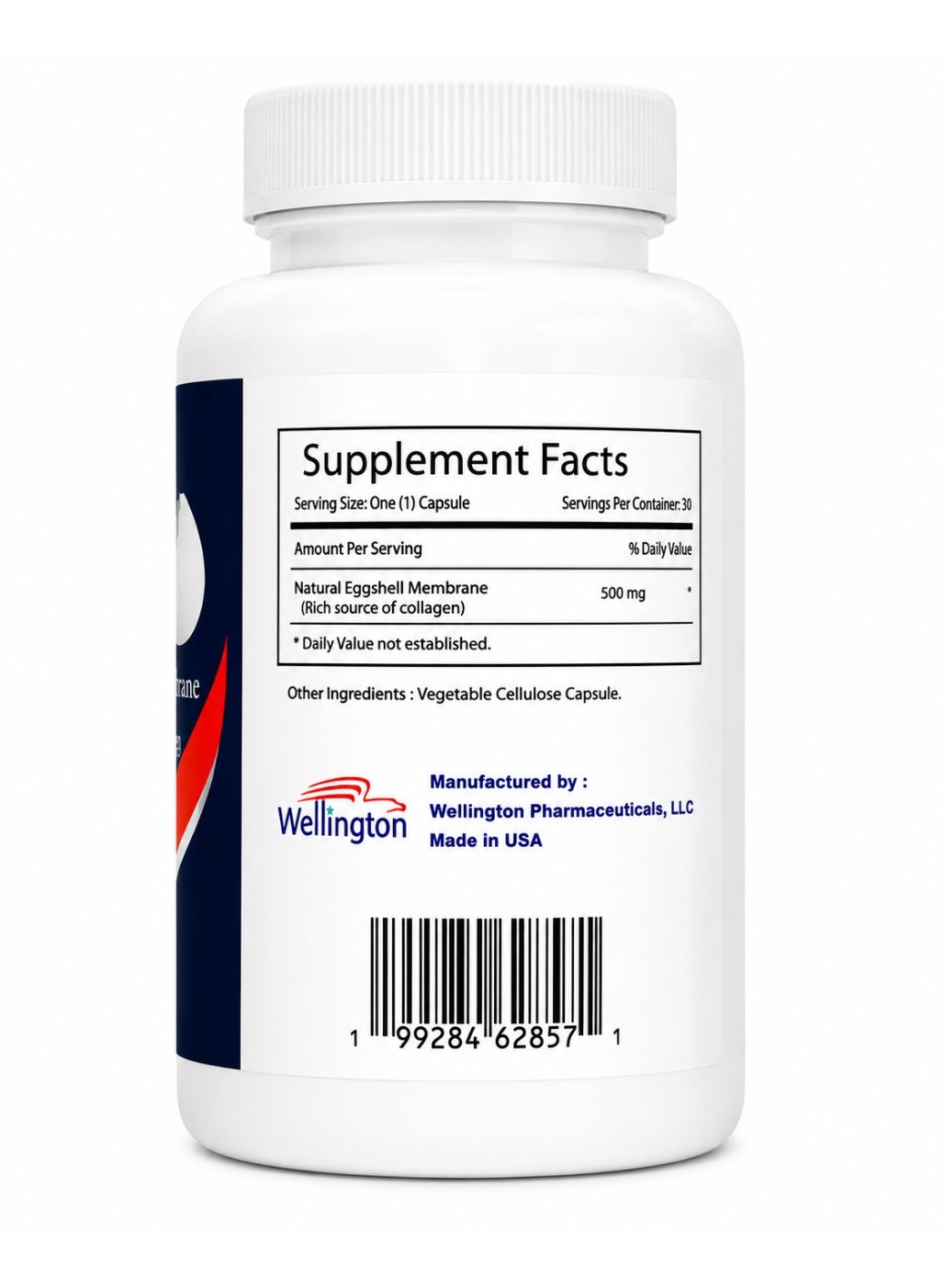 NEM Natural Eggshell Membrane Capsules 500mg 30 Count - Image 3