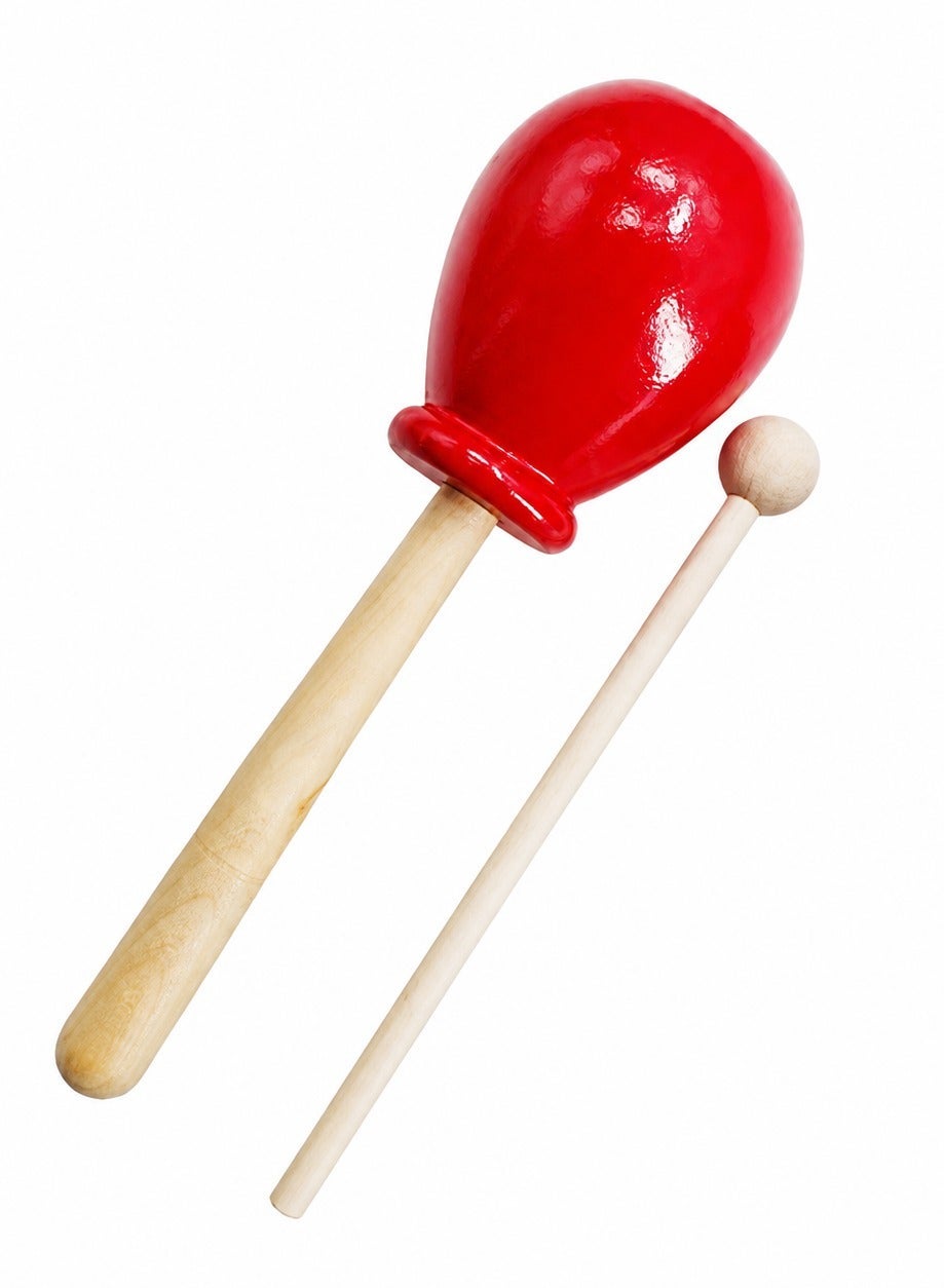 Dragon Head Wooden Clapper Orff Musical Instrument | Red Mini Fish Shape Rhythm Clapper | Wooden Percussion Teaching Tool for Kids, Schools, Music Classes & Early Learning - Image 2