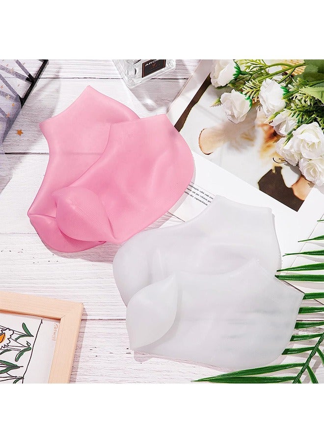 2 Pairs Silicone Moisturizing Socks Softening Dry Feet, Rough Skins & Anti Slip