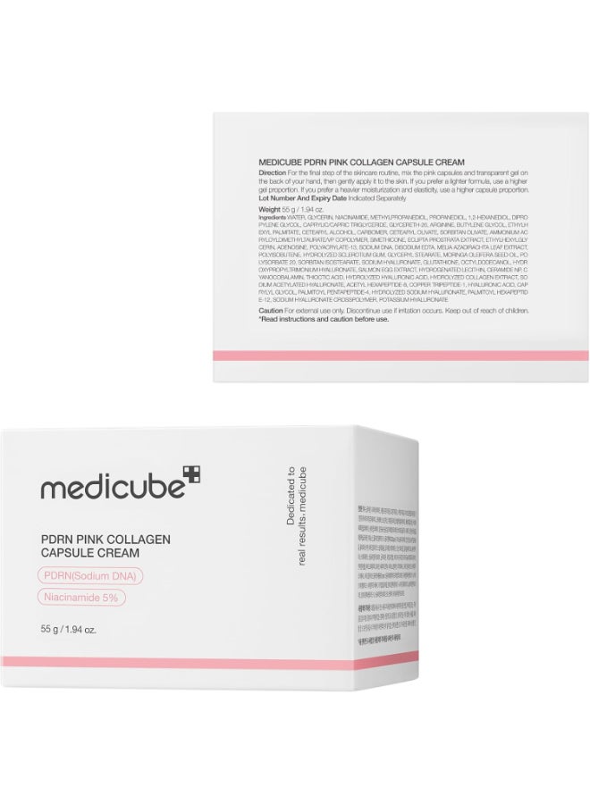 PDRN Pink Collagen Capsule Cream, Face Moisturizer | Lightweight Moisturizing Cr