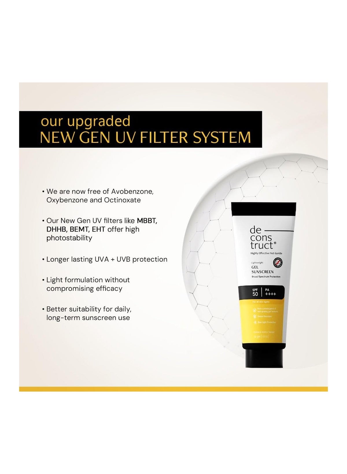 Face Gel Sunscreen for oily skin, combination skin, normal skin (50g) - Image 3