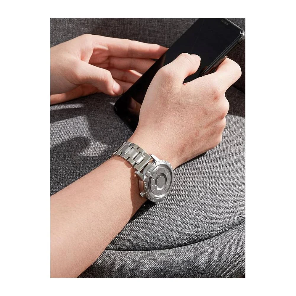 2pcs Combo of Arabic Aura Mens Watch with Mens Magnetic Ball Quartz Watch