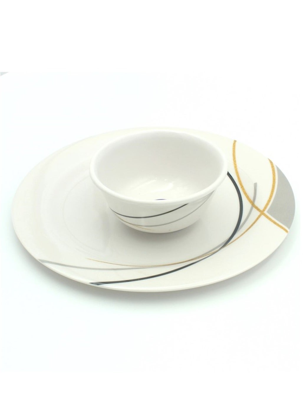 Melrich 38 piece Melamine Dinnerware set Dinner Soup salad plates bowls spoons serving plates Durable and Long lasting for kitchen Dishwasher safe - Image 2