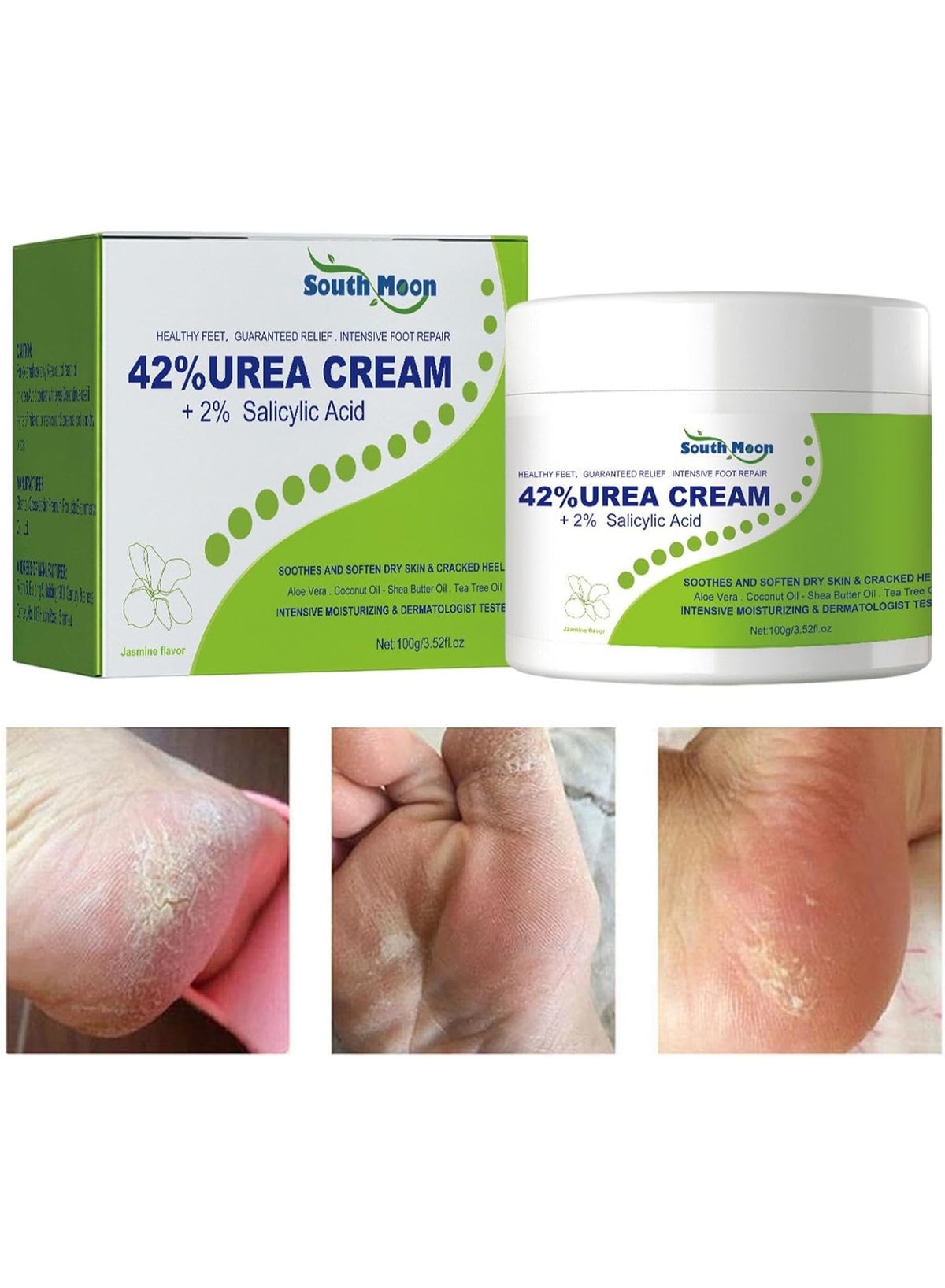 42% Urea & 2% Salicylic Acid Cream for Rough Skin, Feet & Elbows – South Moon 100g - Image 2