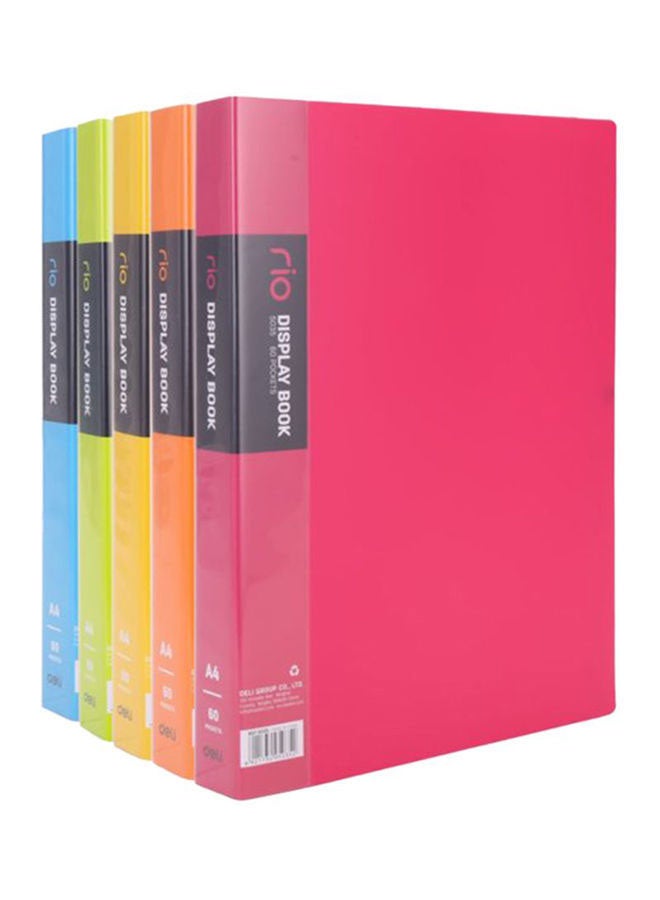 60-Pocket A4 Size Front Pocket File Folder Colour May Vary - Image 2