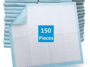 150-Pieces Packed in 15 Pouches 60 cm x 90 cm XL Disposable Underpads, Incontinence Pads, Chux, Bed Covers, Puppy Training, Super Absorbent Protection for Kids Adults Elderly