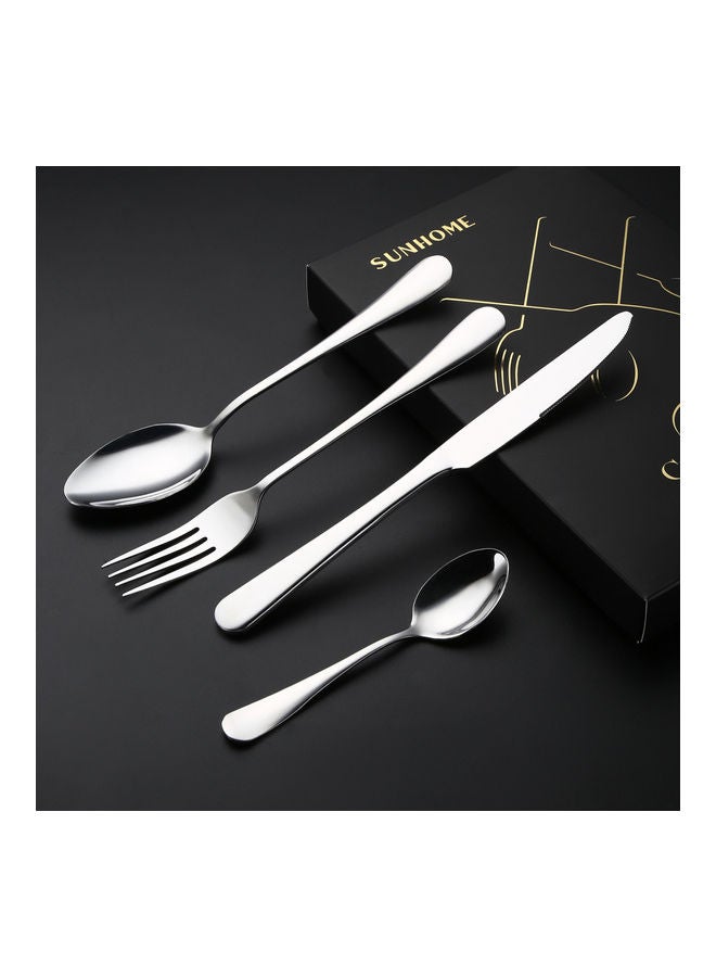 4-Piece Stainless Steel Cutlery Set Silver - Image 4