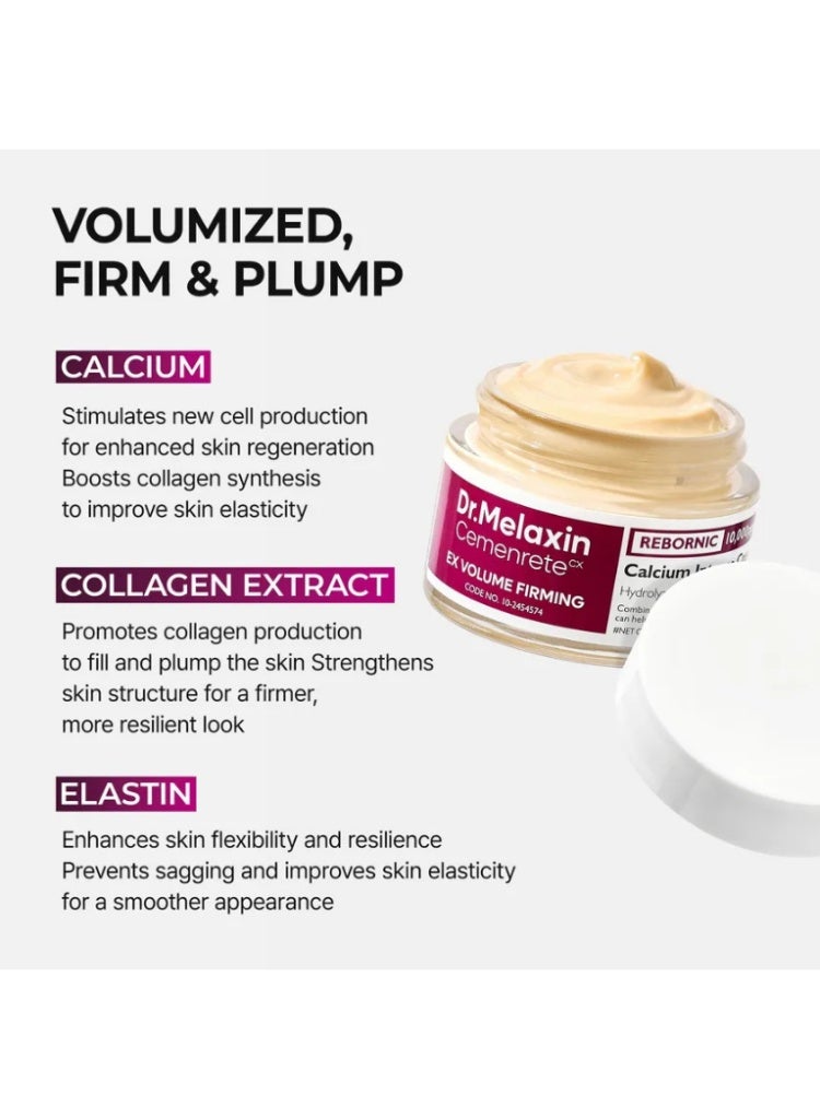 Dr. Melaxin Cemenrete Calcium Volume Cream Firming & Plumping Moisturizer for Elastic, Hydrated Skin - Image 6