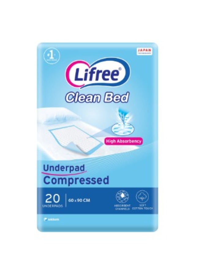Clean Bed Underpad Compressed 60*90CM - 20'S